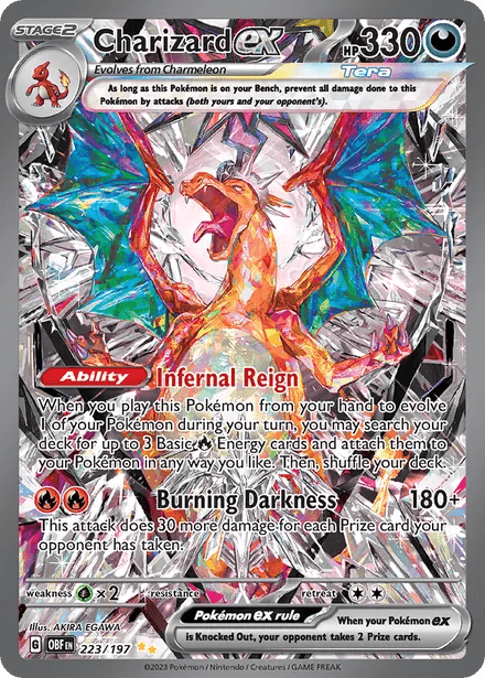 Charizard ex Obsidian Flames 223/197 Pokémon card