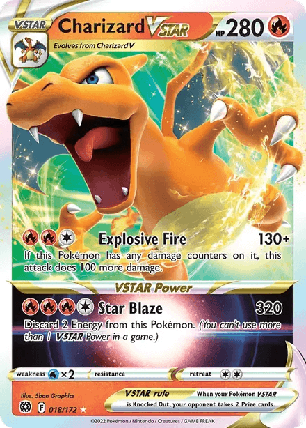 Charizard VSTAR Brilliant Stars 018/172 Pokémon card