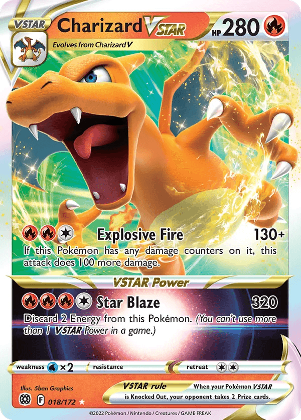 Charizard VSTAR Brilliant Stars 018/172 Pokémon card