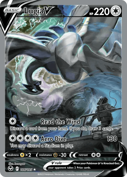 Lugia V Silver Tempest 186/195 Pokémon card