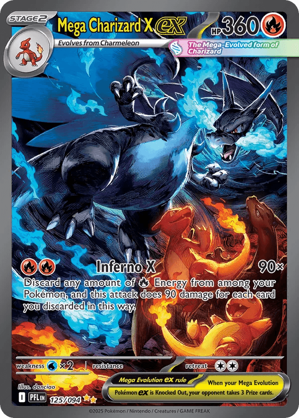 Mega Charizard X ex Phantasmal Flames 125/094 Pokémon card