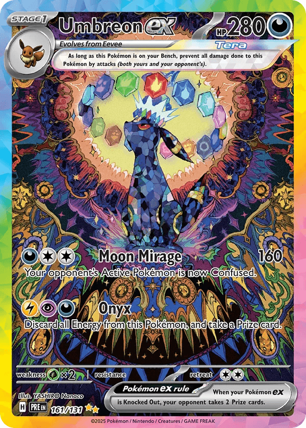 Umbreon ex Prismatic Evolutions 161/131 Pokémon card